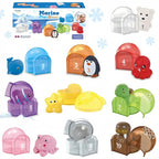 Montessori Farm Train & Surprise Party Set for Toddlers