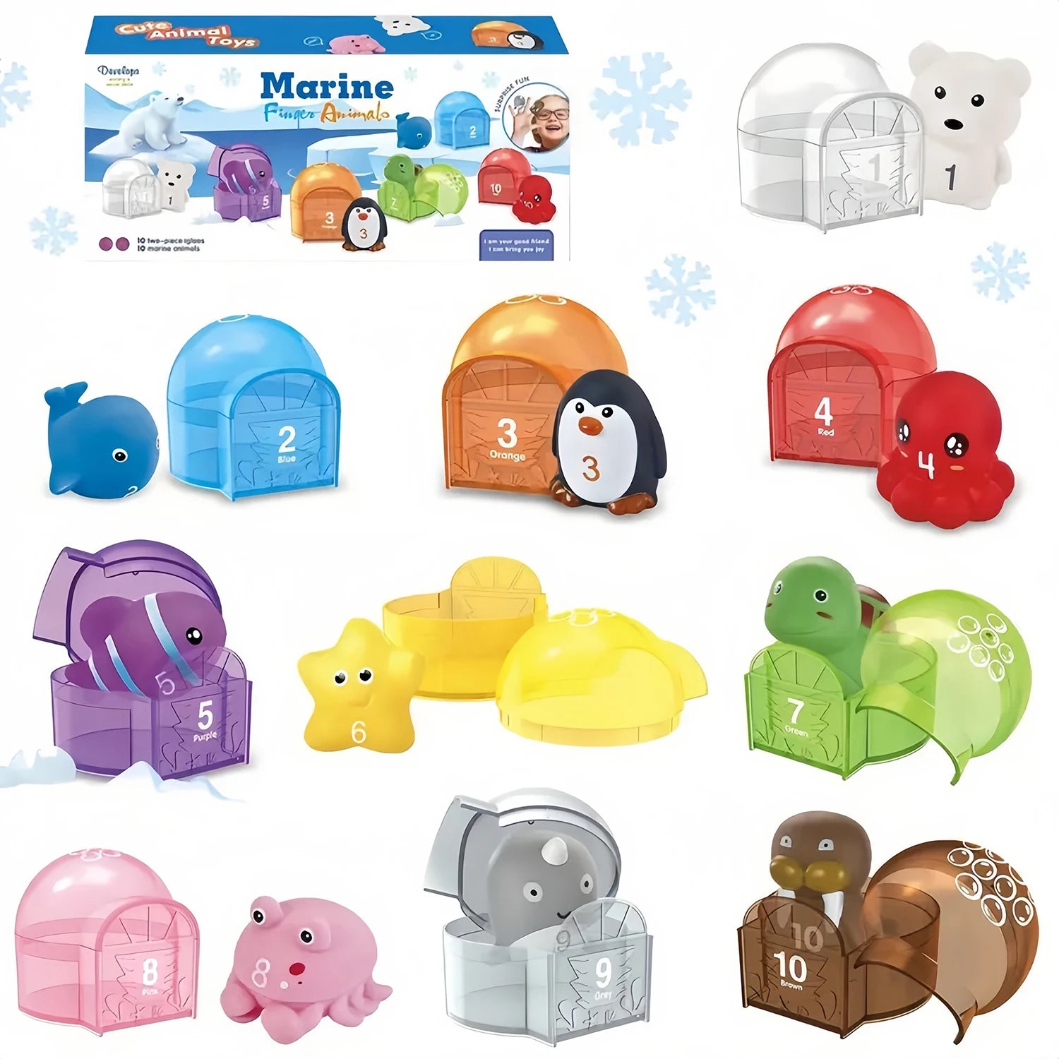 Montessori Farm Train & Surprise Party Set for Toddlers