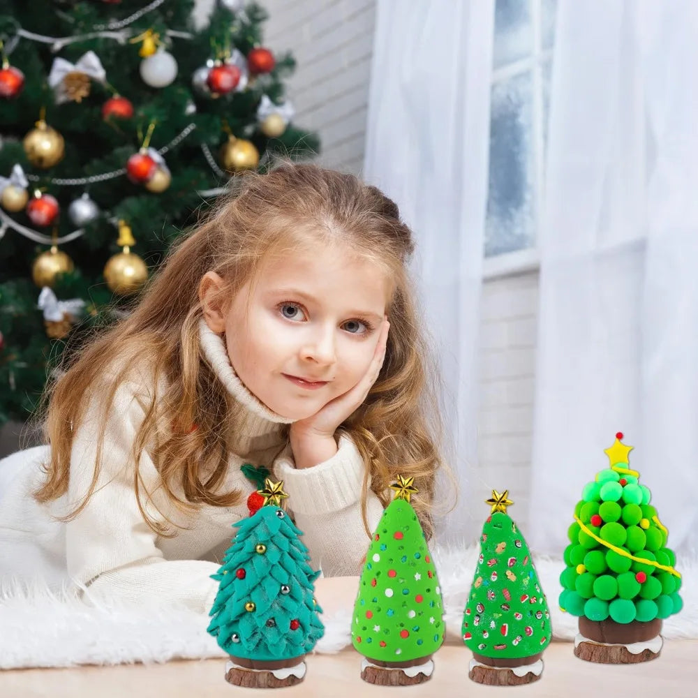 Christmas Trees Crafts Air-Dry Clay Kit
