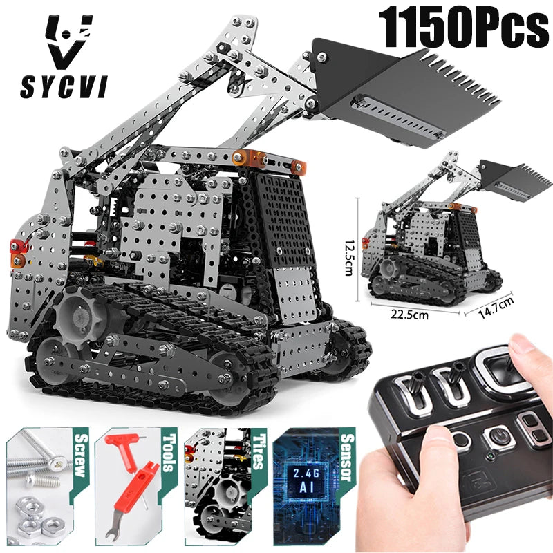 Alloy Bulldozer Robot Construction Set