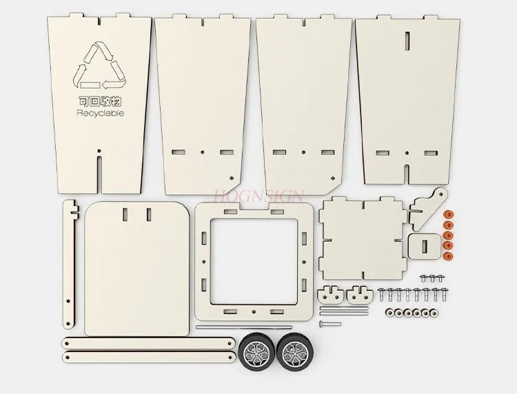 DIY Flip Trash Can STEM Science Toy
