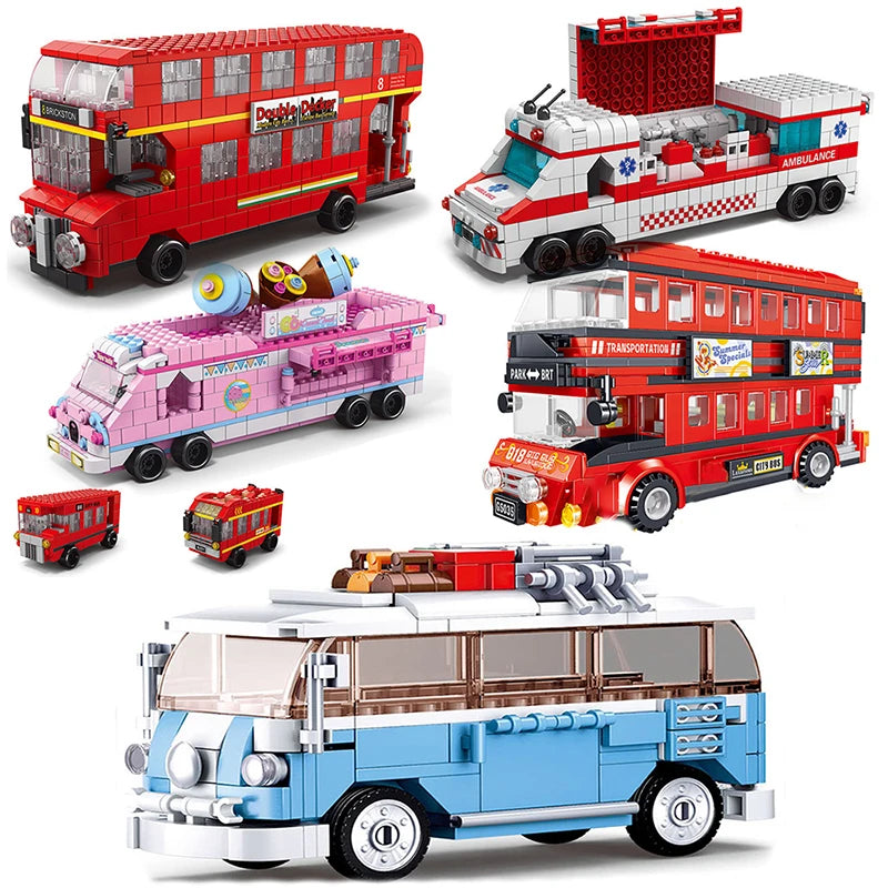 Bus City UK Building Blocks Set