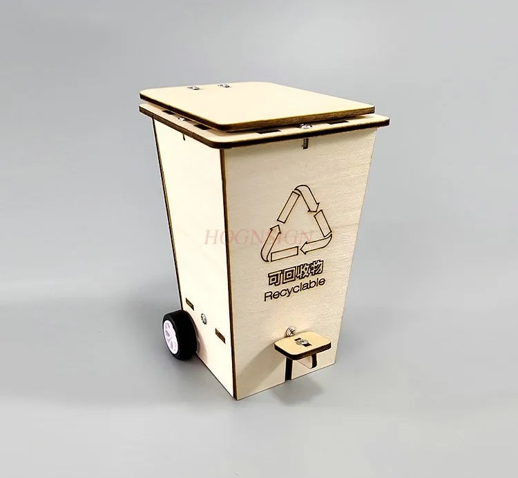 DIY Flip Trash Can STEM Science Toy