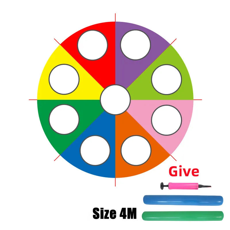 Multi-Person Interaction Rainbow Umbrella Parachute Game