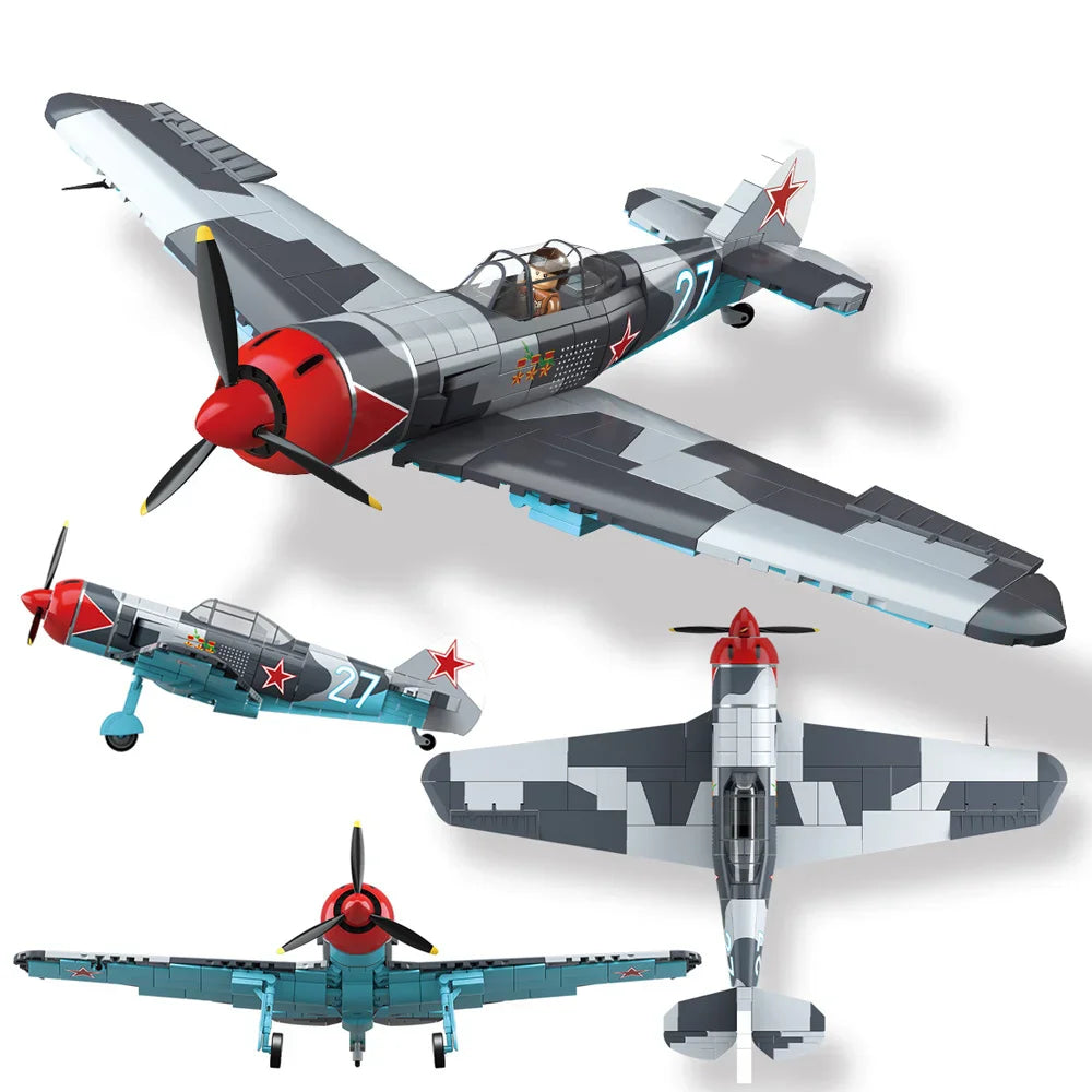 Military Army World War II & SWAT Soldiers Aircraft Fighter Building Blocks Set