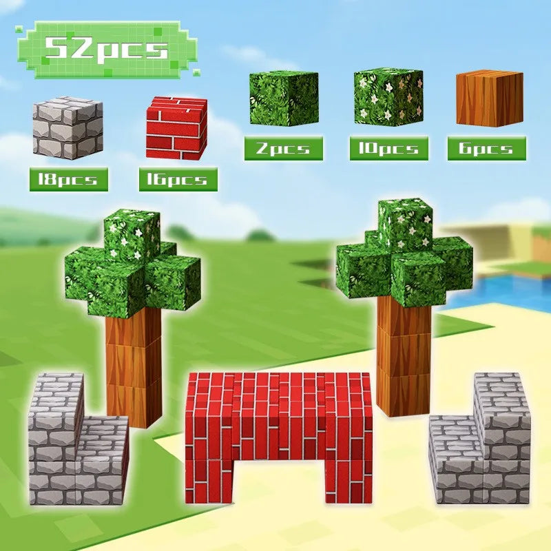 Magnetic Blocks Mine World Construction Set