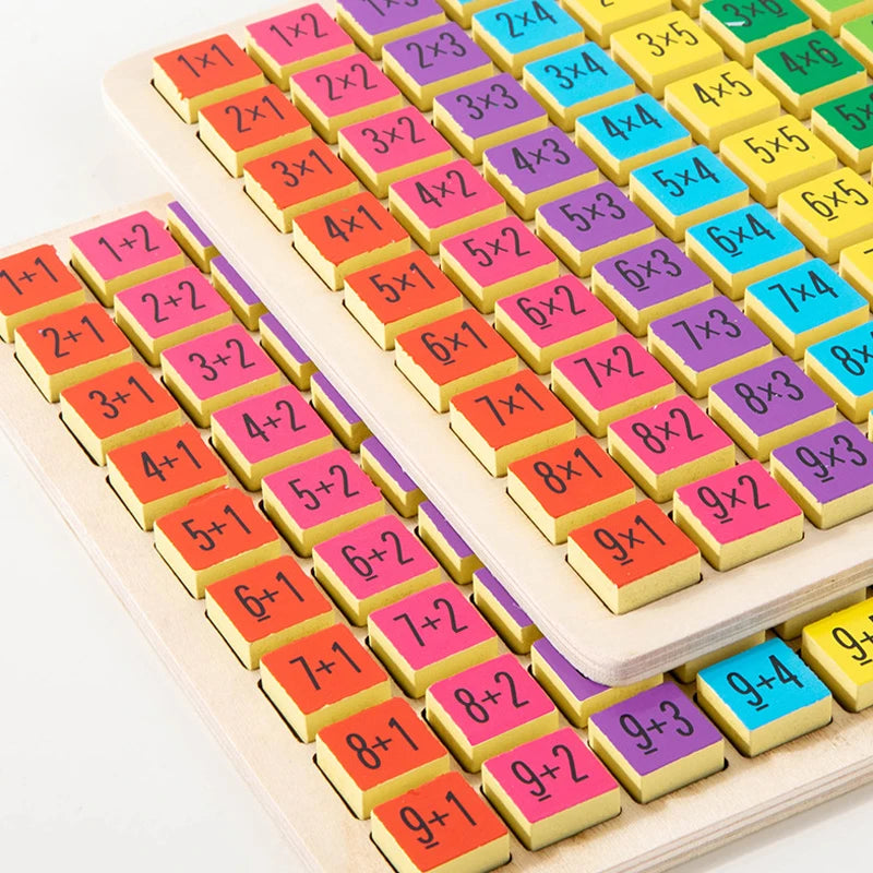 Wooden Multiplication Table & Number Game Board Set