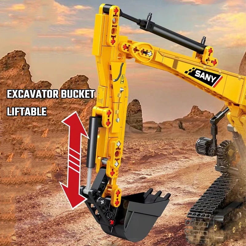 SEMBO BLOCK 1022-Piece Excavator Model