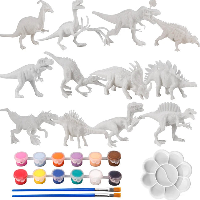 Unpainted DIY Dinosaur Painting Kit Hover Image