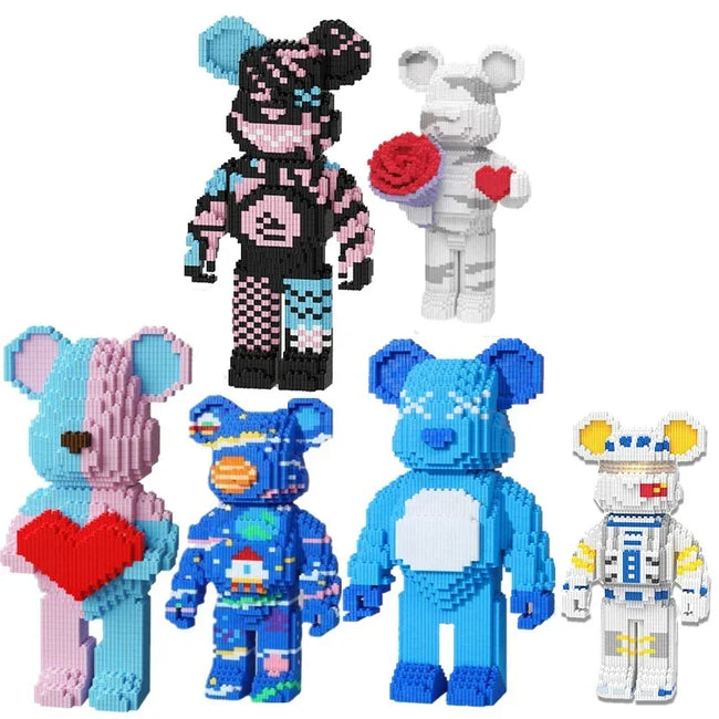 DIY Cartoon Mini Love Violent Bear Bearbrick Model Hover Image