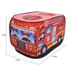 Children’s Fire Truck Car Tent House – Indoor & Outdoor Playhouse