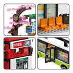 Passenger Bus Station Building Blocks Set