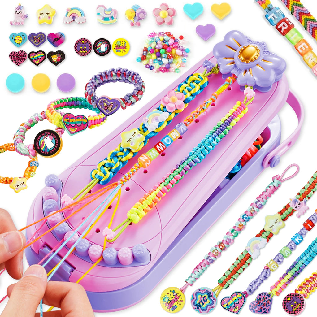 DIY Bracelet Making Kit for Girls - Children's Art And Craft Jewelry Rope Weaving Set Toy Suitable for Ages 6-12 Gift