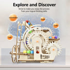 3D Wooden Marble Run Puzzle Set