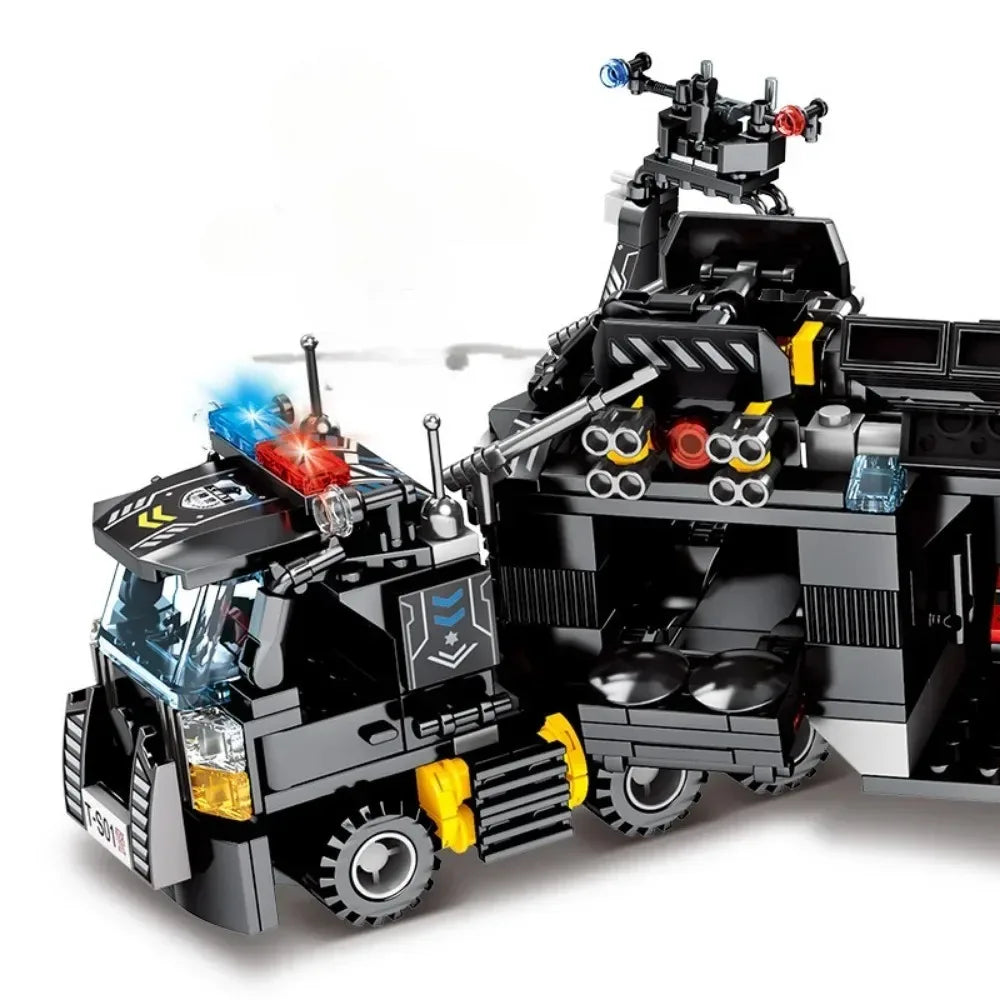 Police Station SWAT Team Military Building Blocks Set