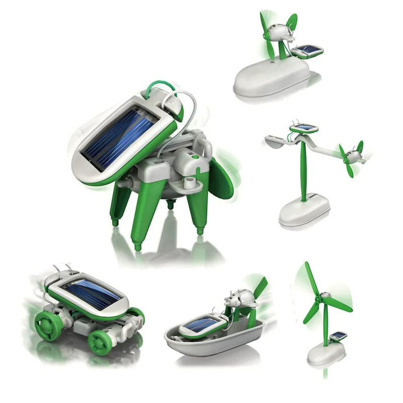 6-in-1 Solar-Powered DIY Robot Kit