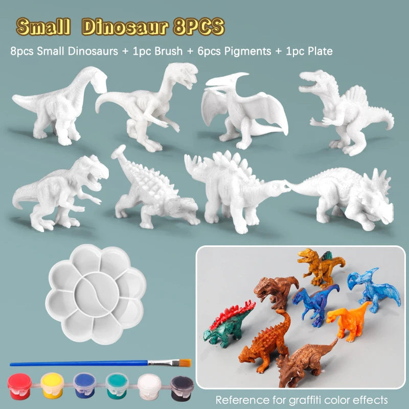 Unpainted DIY Dinosaur Painting Kit