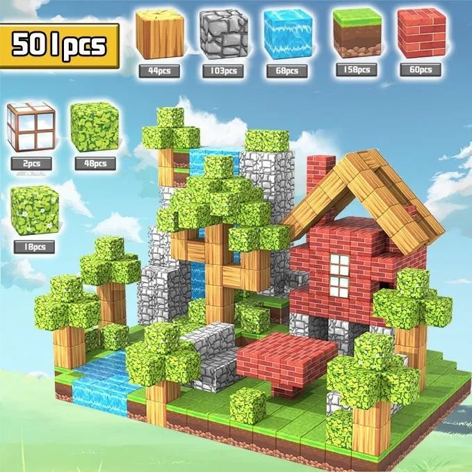 Magnetic Blocks Mine World Construction Set