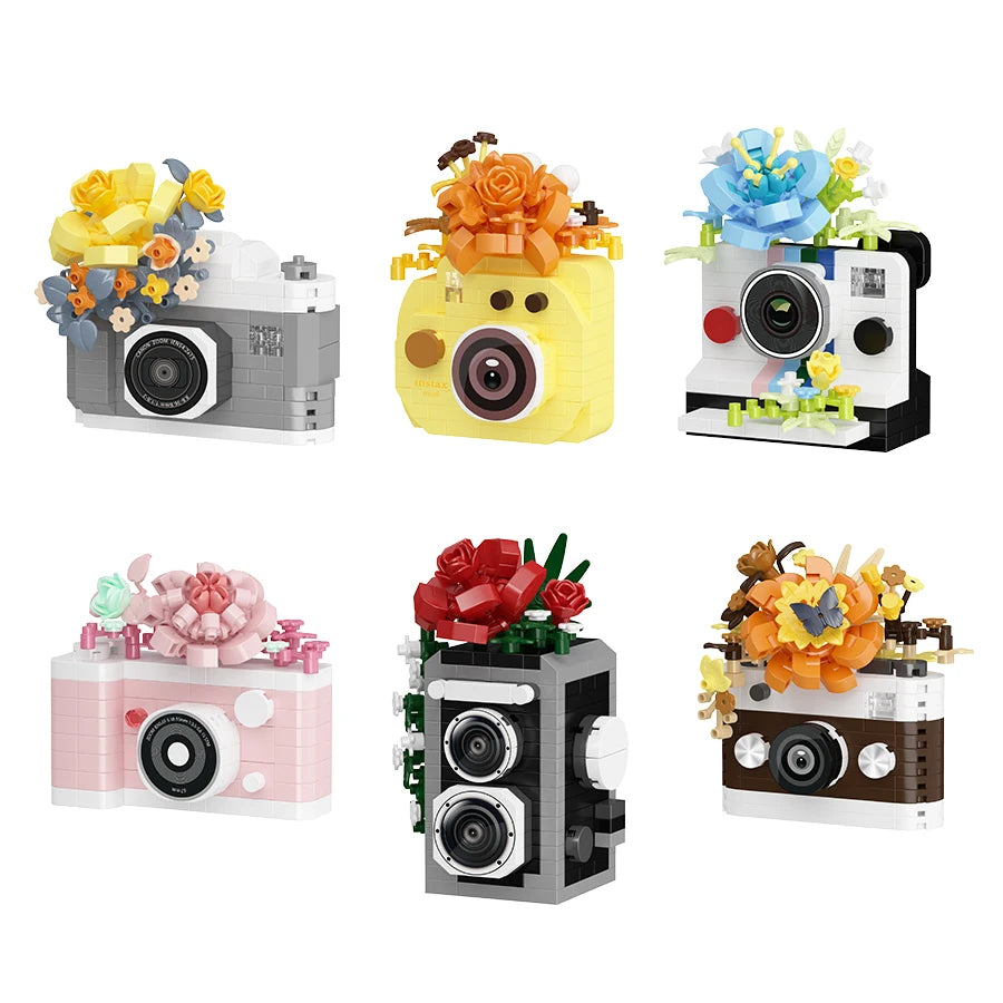 Creative Camera & Flowers Building Blocks DIY Kit