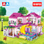 Pink Villa Castle Building Blocks Set