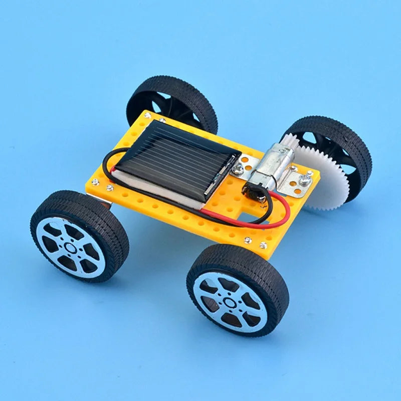 Mini Solar-Powered DIY Car Kit for Kids