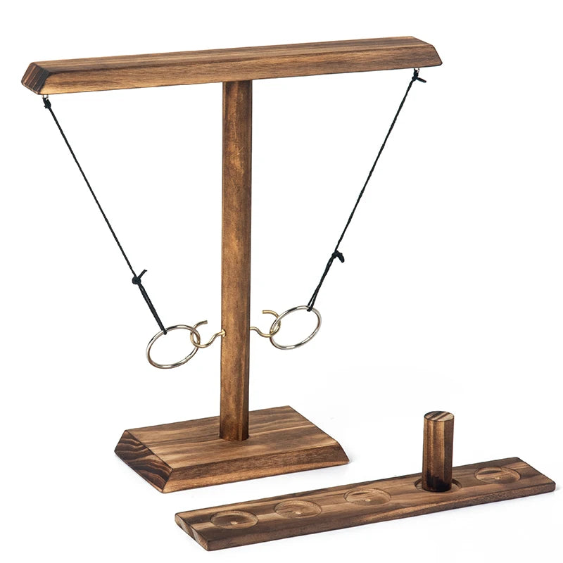 Wooden Ring Toss Game for Adults