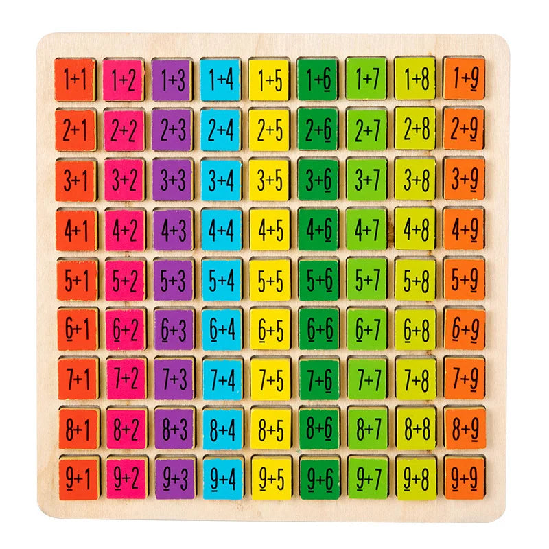 Wooden Multiplication Table & Number Game Board Set