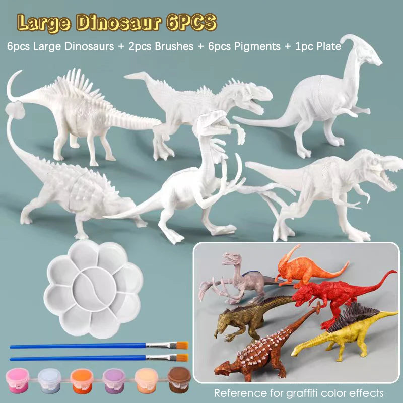 Unpainted DIY Dinosaur Painting Kit
