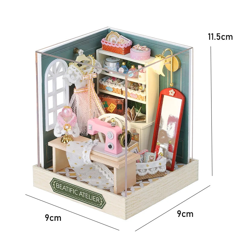 Mini Doll House Kit DIY Flower House