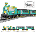 High-Tech Railway Track Building Blocks Set