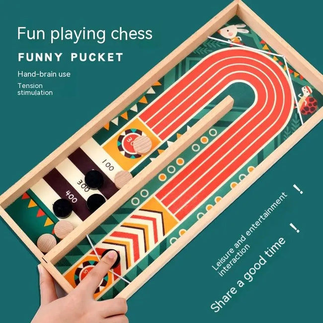 Two Person Battle Wooden Bounce Chess Table Main Image