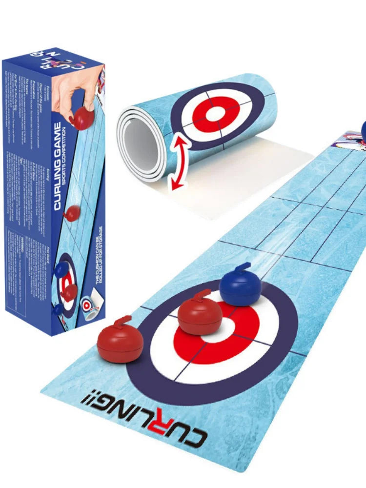 Interactive Bowling & Curling Mat Game – Fun Football-Inspired Family Toy