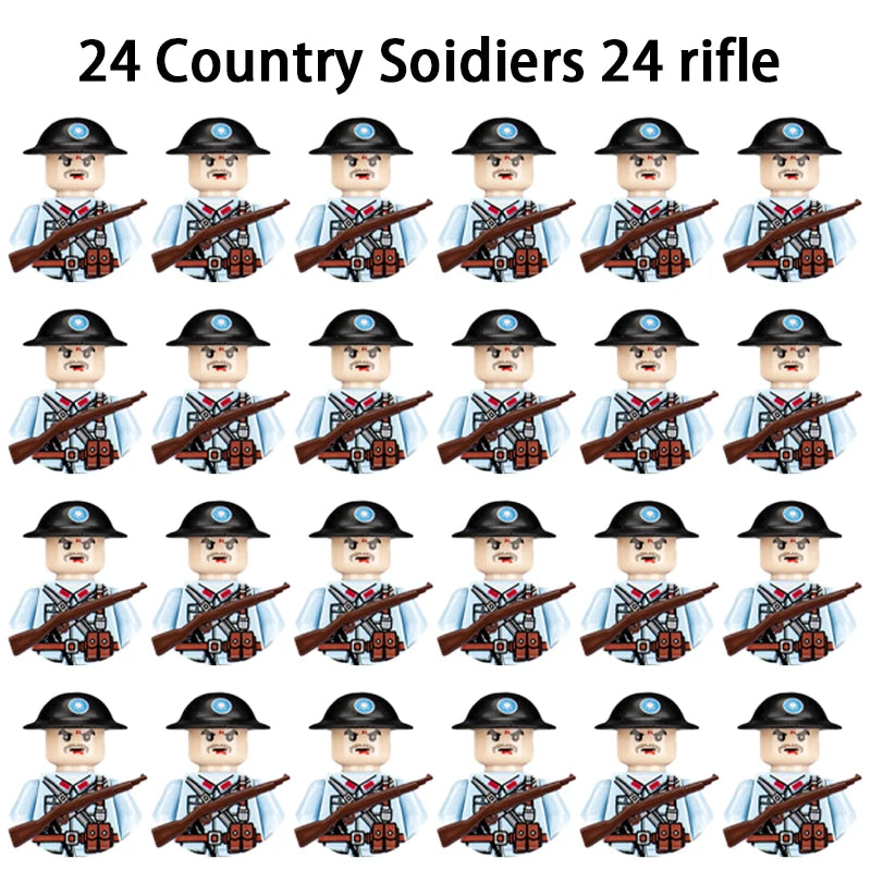 Military Building Block Character – World War II Soldier Mini Doll