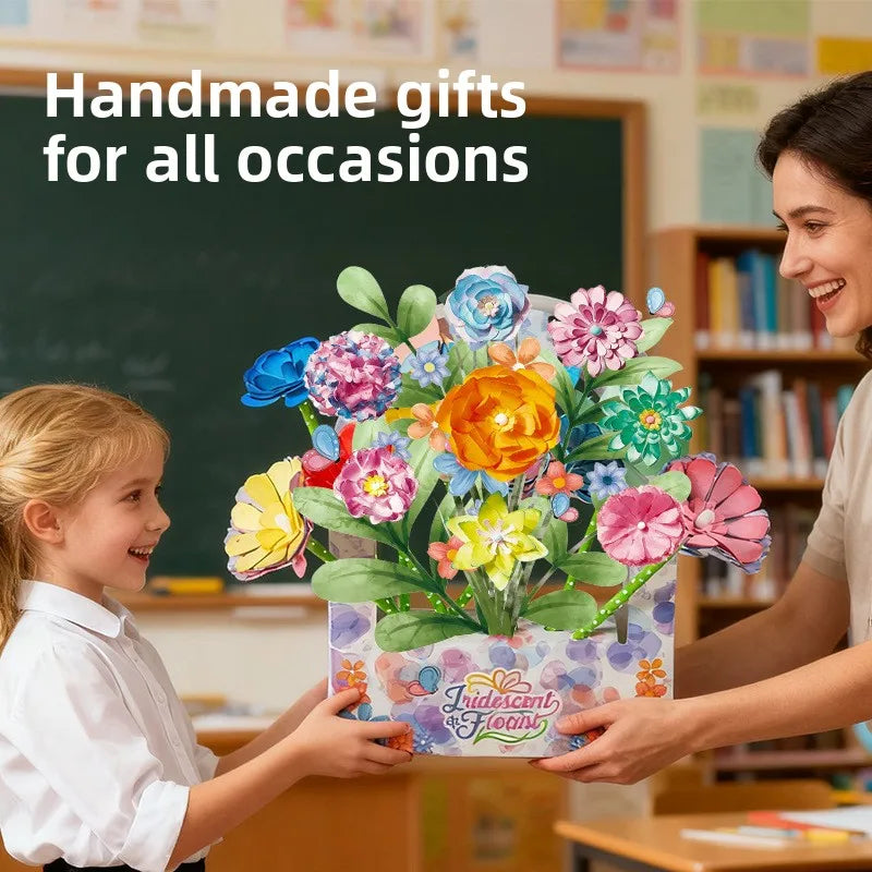 Color Flowers DIY Decoration Building Blocks Set