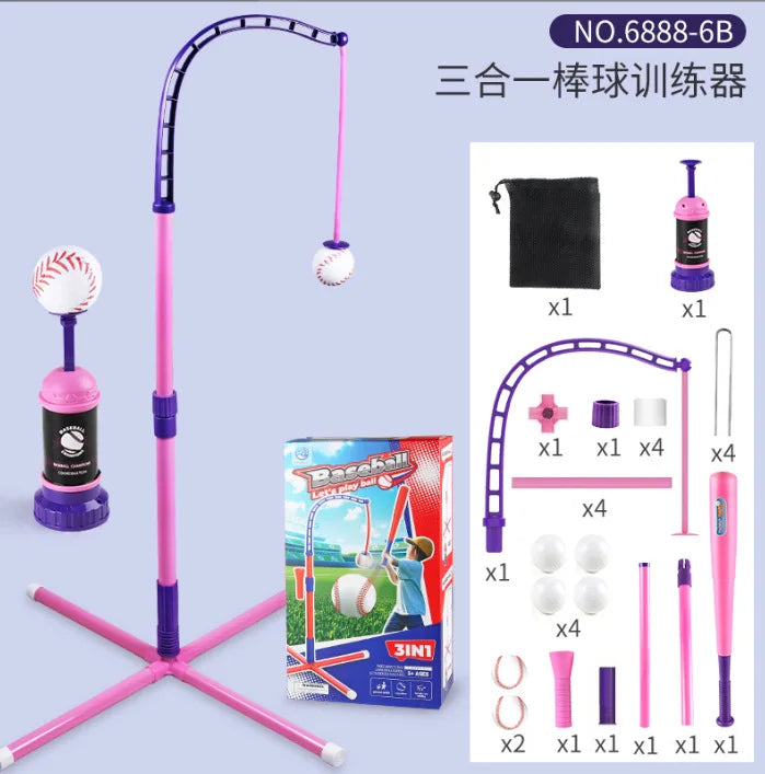 3-in-1 TEE Baseball Set – Outdoor Sports & Baseball Training Toy