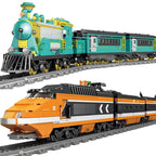 High-Tech Railway Track Building Blocks Set