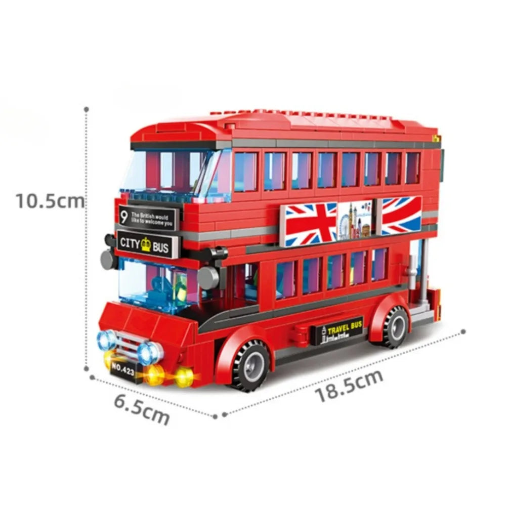 Transporter Truck & Bus Station Building Blocks Set