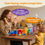 Montessori Farm Train & Surprise Party Set for Toddlers