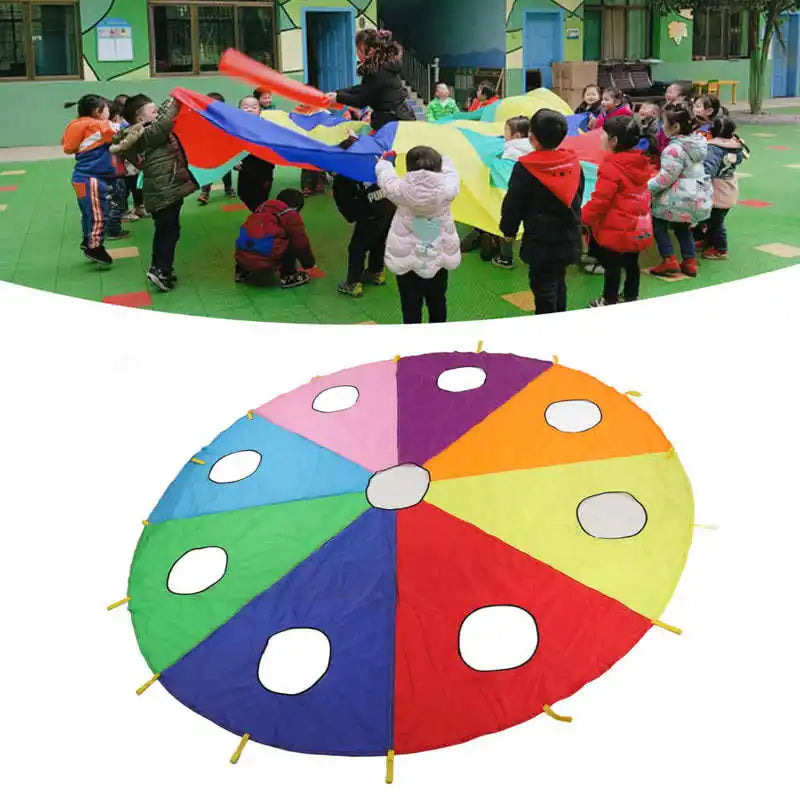 Multi-Person Interaction Rainbow Umbrella Parachute Game