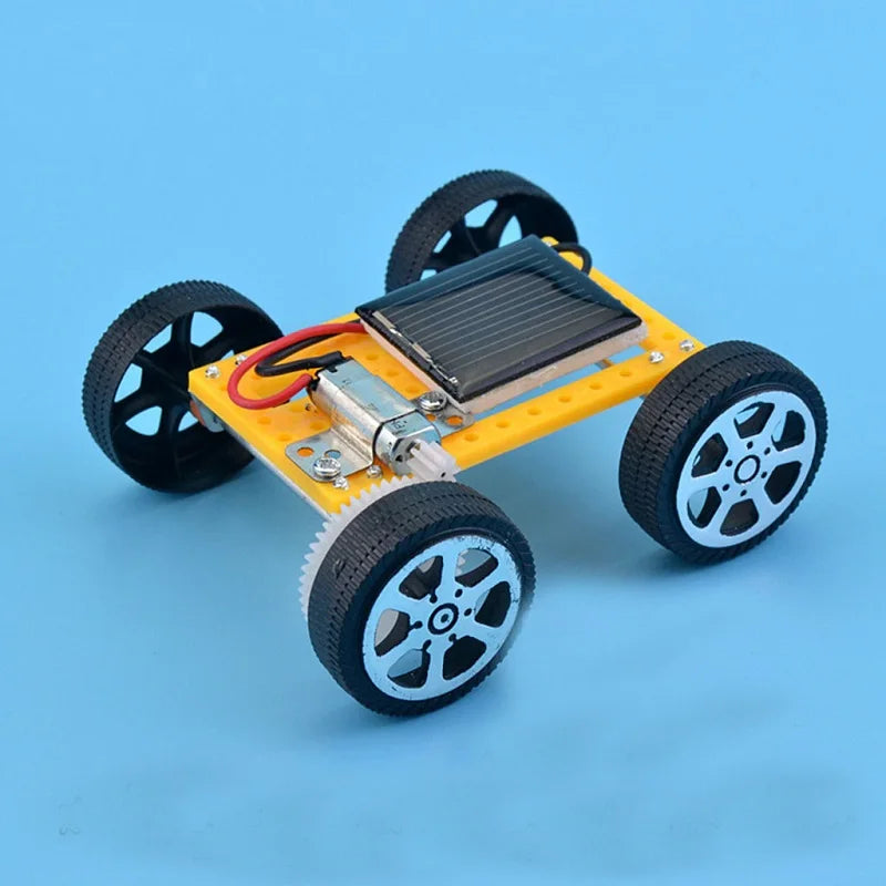 Mini Solar-Powered DIY Car Kit for Kids