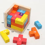 3D Cube Puzzle Luban – Interlocking Creative Educational Wooden Toy
