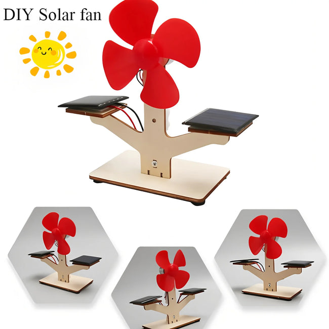 DIY Solar Fan Kit Science & 3D Wooden Puzzle Hover Image