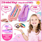 DIY Bracelet Making Kit for Girls - Children's Art And Craft Jewelry Rope Weaving Set Toy Suitable for Ages 6-12 Gift