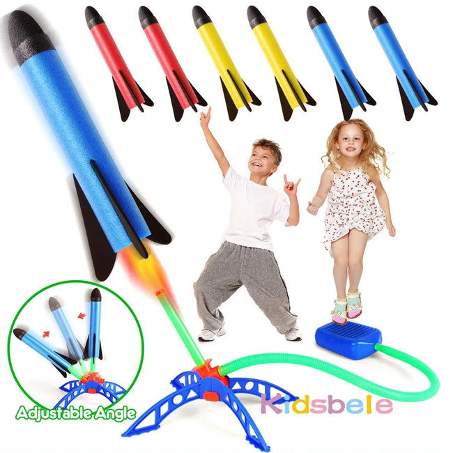 Kid Air Rocket Foot Pump Launcher – Outdoor Sports & Fun Toy Hover Image