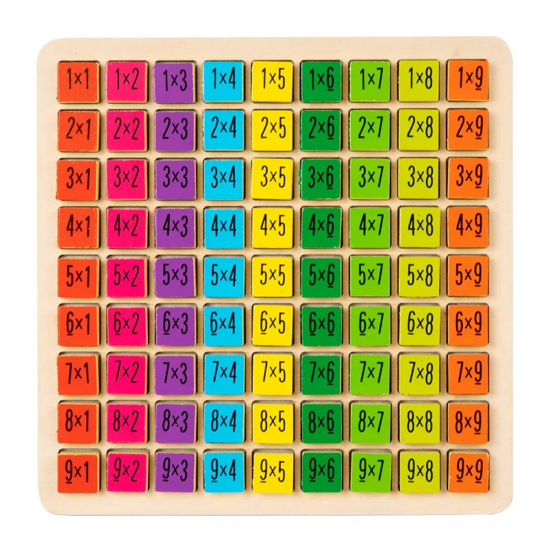 Wooden Multiplication Table & Number Game Board Set