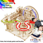 3D Wooden Mechanical Marble Run Puzzle