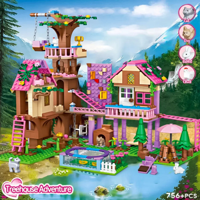 City Tree House Building Blocks Set Hover Image