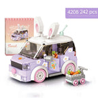 Rabbit Car Building Block Set DIY Cartoon Car Model
