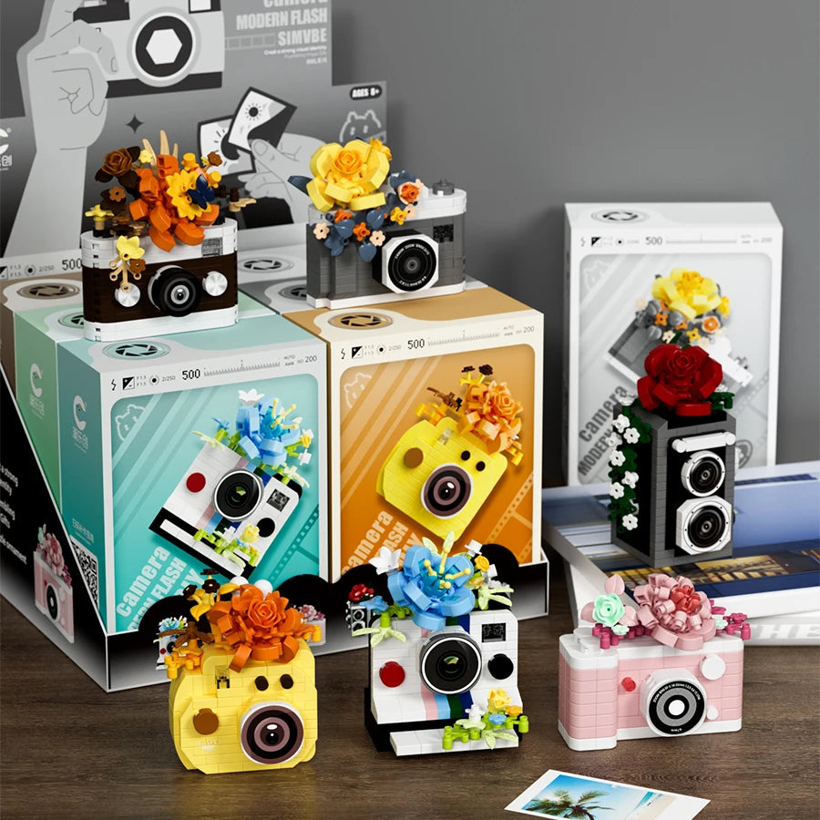 Creative Camera & Flowers Building Blocks DIY Kit