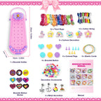DIY Bracelet Making Kit for Girls - Children's Art And Craft Jewelry Rope Weaving Set Toy Suitable for Ages 6-12 Gift